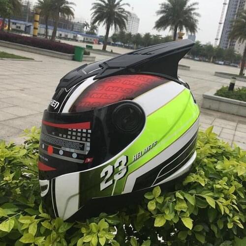 Malushen Motorcycle Full Face Helmet Motorcross Casque Safety Adult Helmet In Winter Season ECE Approved