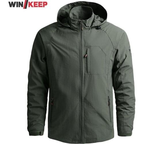 Men Softshell Jacket Outdoor Breathable Waterproof Travel Camping Hooded Windbreaker Spring Autumn Long Sleeve Hiking Sport Coat