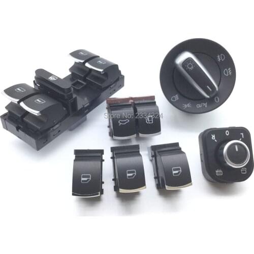 Window Headlight Mirror Tailgate & Fuel Flap Control Switch For VW Passat B6 CC Jetta Mk6 Tiguan 35D959903 5ND959565A 5ND941431B