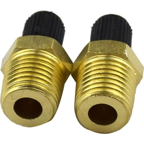 Pair 1/4 NPT Nickel Plated Brass Air Compressor Tank Fill Valve Schrader