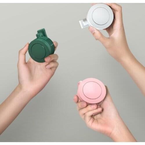 Portable usb rechargeable clamp-type leafless silent hand-held refrigeration large wind hanging neck small fan J03