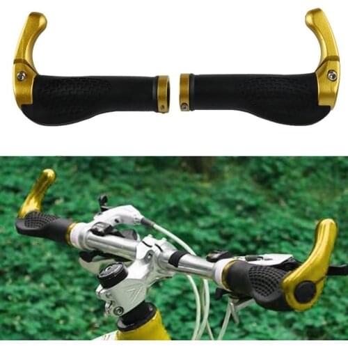 Anti-Skid Bicycle Ergonomic MTB Mountain Bike Aluminum Rubber Handlebar Cycling Lock-On Ends Handlebar Cover new