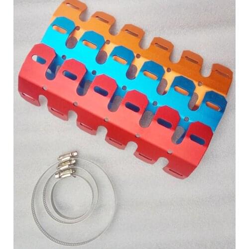 Universal Motorcycle Curve Exhaust Muffler Pipe Heat Shield Cover Heel Guard For Kawasaki Yamaha Honda KTM Dirt Bike