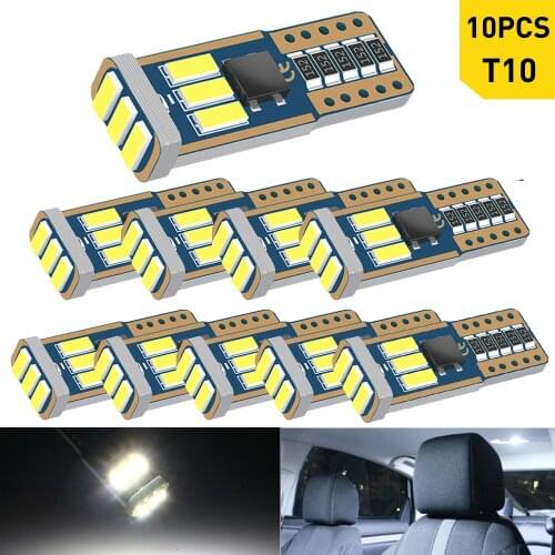 10x Error Free T10 W5W Car Parking Light Led Bulb Clearance Interior Lamp For VW Golf 4 5 7 6 Passat B5 B6 B7 Touareg Touran