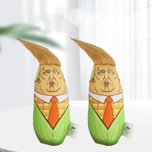 Fun Pet Dog Toys Puppy Chew Squeaker Toy Squeaky Plush Sound Corn Shape Molar Toys Pet Training Dog Toy For Clean Teeth