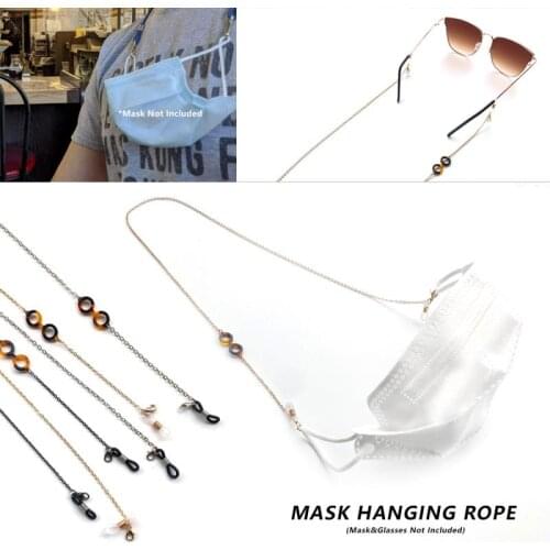 65cm Sunglasses Chain Mask Hanging Rope Copper Chain Women Anti Slip Reading Eyewears Clip Anti-lost Mask Holder Neck Strap
