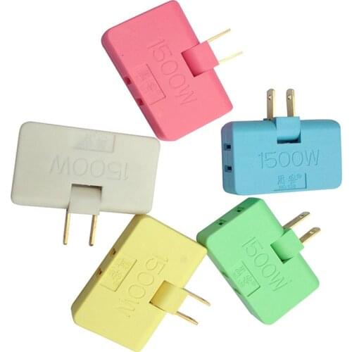 1pcs Japan style 2 flat pin Rotary switch adapter colorful sockets adapter 1500w