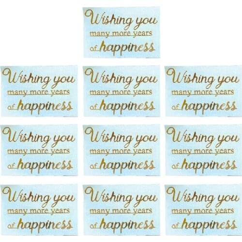 E56A 10 Sheets English Letters Blessing Words Metal Stickers Epoxy Resin Mold Fillings DIY Crafts Jewelry Making Material Filler