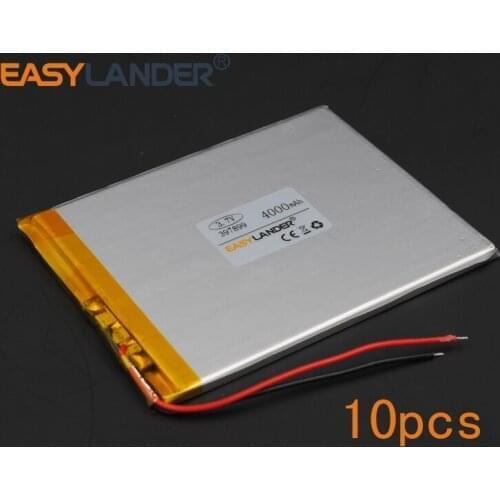 10pcs 3.7V 4000mAh 397899 Polymer Li-ion Battery For Bluetooth Notebook Tablet PC PDA E-Book Power Bank Portable DVD GPS