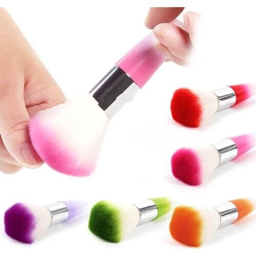 2Pcs Nail Brush Purple Pink Green Cute Design Remove Art Cleaning Tools for Nail Gradient Art Manicure Brush Nails Art Care