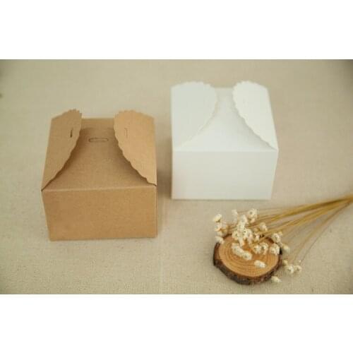 300pcs 12*12*6cm White/brown Kraft Paper Box For Candy/food/wedding/jewelry Gift Box Packaging Display Boxes
