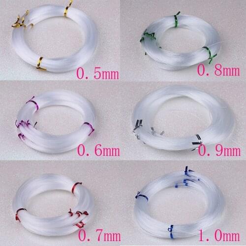 6pcs DIY Beads Transparent Line Children Lacing Beading Jewellery Bracelets Toy Handmade Crystal Fish Thread Material Wholesale