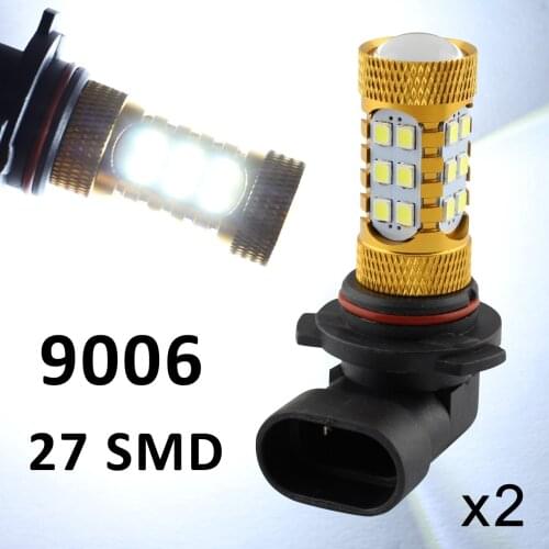 Car Accessories LED 9006 9006HP 9006XS HB4 9012 27SMD For Foglight Fog Light Lens Projector DRL Bulbs Driving Lamp Cover Trim