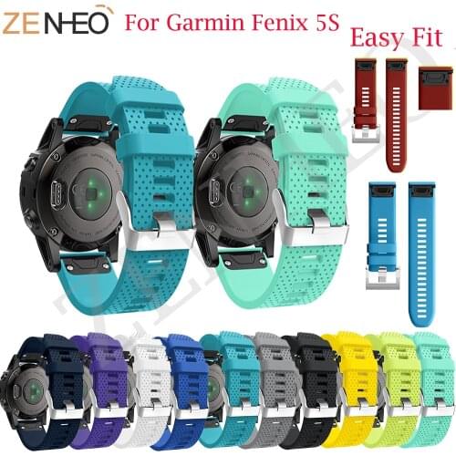 Quick Release EasyFit Silicone for Garmin Fenix 5S Watchband Wrist Strap for Garmin Fenix 5S /5S Plus Replacement Watch Band