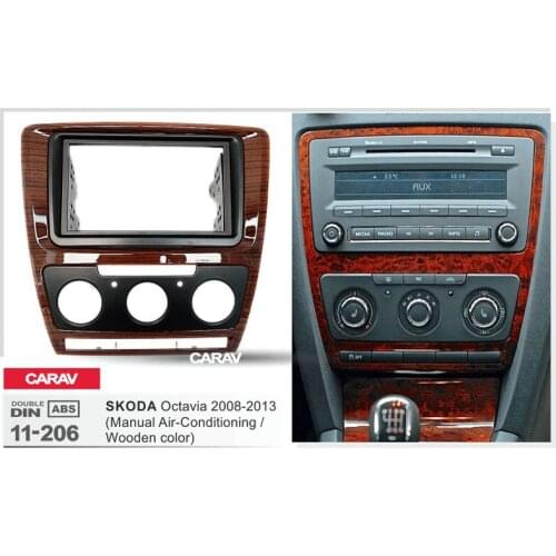CARAV 11-206 Top Quality Radio Fascia for SKODA Octavia (Manual Air-Conditioning) Stereo Fascia Dash CD Trim Installation Kit
