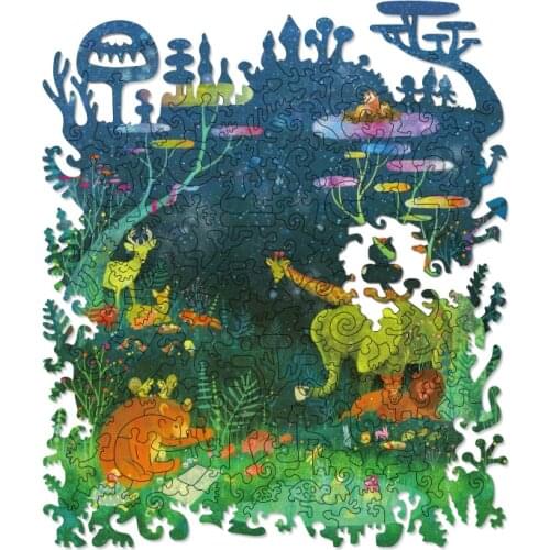 Harmony Island Jigsaw Puzzle Fidget Toys Wooden Puzzle High difficulty Dreamy For Adults Kids Toy gift