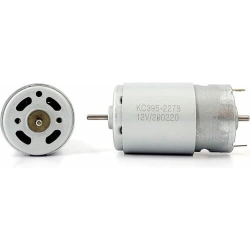 1PC DC 12V 5060RPM Micro 395-2275 Carbon Brush Electric Motor Large Torque Dual Shaft High Torque Motor DIY Car Boat Model