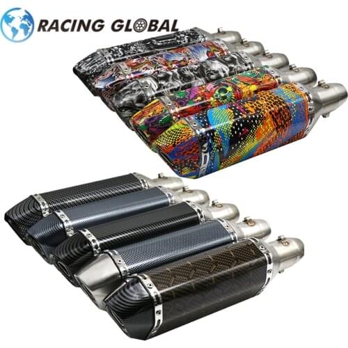 ALCON- AK Exhaust Muffler Pipe Muffler Exhaust Escape Moto Right And Left Side Use On Universal Racing Motorcycle