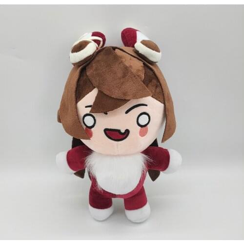 37CM Amber Rabbit Ear Doll Animation Game Plush Stuffed Toy Cute Cartoon Doll Christmas Birthday Gift
