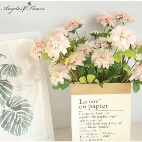 Dahlia artificial flower manufacturer home Christmas decor DIY wedding hand flower road lead flower wall material plants branch