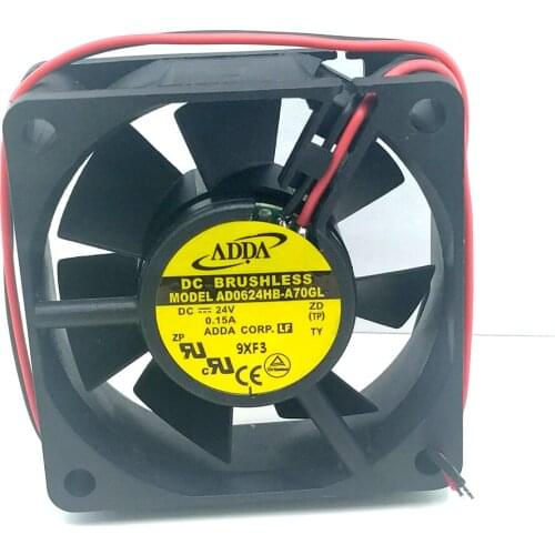 ADDA AD0624HB-A70GL 60x60x25mm 6cm 2-wires DC 12V 0.15A Server Square axial cooling Fan