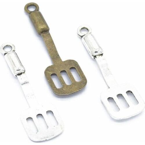 25Pcs/Lot 12*40mm Antique Silver Plated Metal Alloy Shovel Charms Fit For DIY Accessories Jewelry Making Findings
