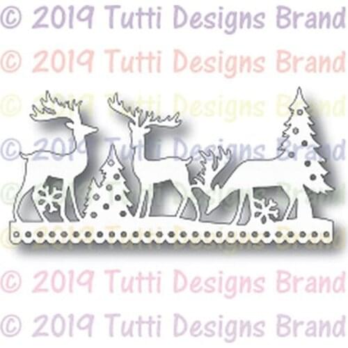 Deer Forest Landscape 2021 Metal Cutting Dies for DIY Scrapbooking and Card Making Decor Embossing Craft No Stamp