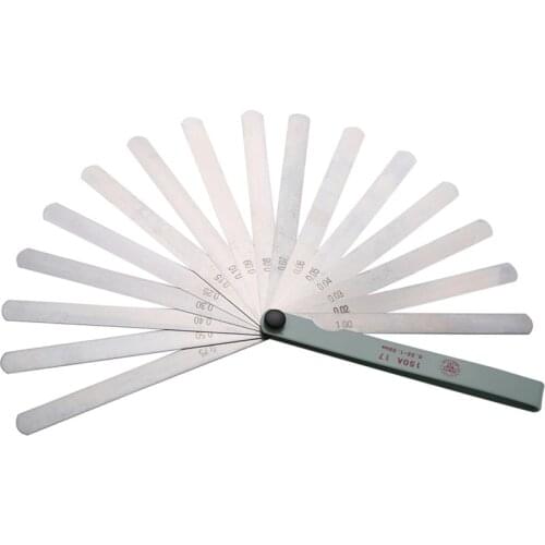 150mm 17 Blade Metric Feeler Gauge 0.02-1.00mm Gap Filler Thickness Measurement Tool