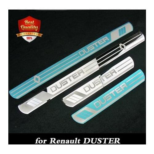 Stainless Steel Door Sill Scuff Plate Fit for RENAULT DUSTER 2010-2019 4pcs