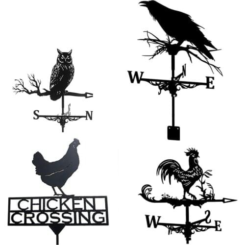 Farmhouse Stainless Weather Vane Roof Mount,Wind Direction Indicator Kit Outdoor Metal Bracket Weather Vane Outdoor Garden Decor