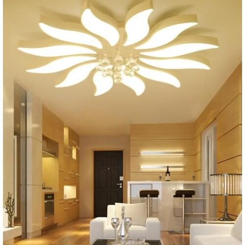 New round living room lamp Petal master bedroom lamp hall led ceiling lamp modern lighting simple living room headlights led