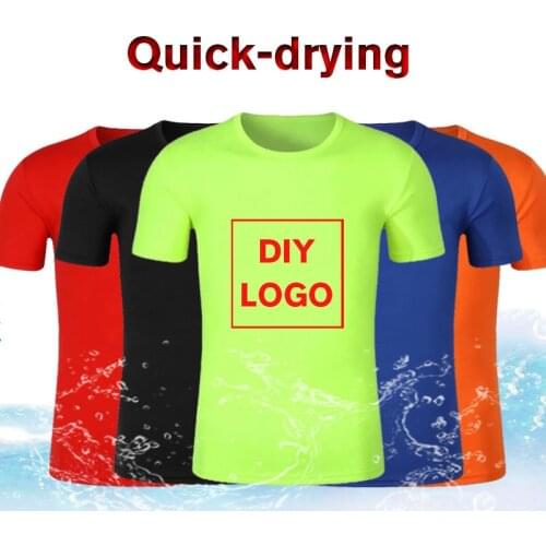 New fashion Men Quick-dry T Shirt DIY Custom Logo Printed Womens Casual polyester Tops Tees Short Sleeve