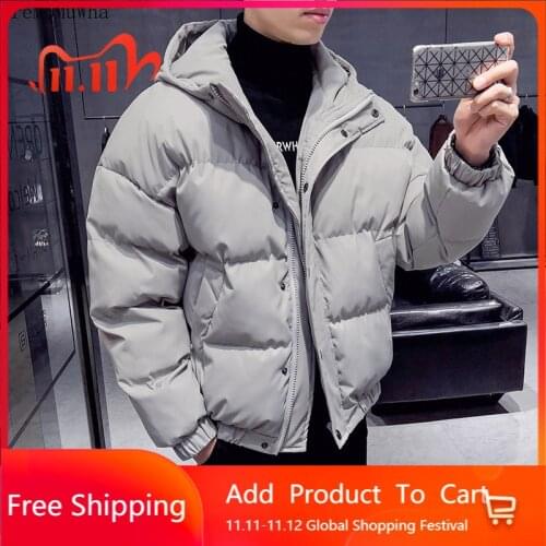 AreMoMuWha 2018 New Trend Cotton Coat Loose Thick Cotton Jacket Couple Bread Service Male Korean Version of The Winter CoatQX266