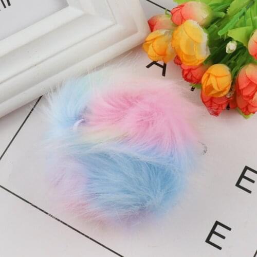 Pompony Dekoracyjne Macaron Color Pompom 6mm 10mm Big Pompon Artificial Fur Pompones DIY Craft Supplies Pompom Decoration 1pcs