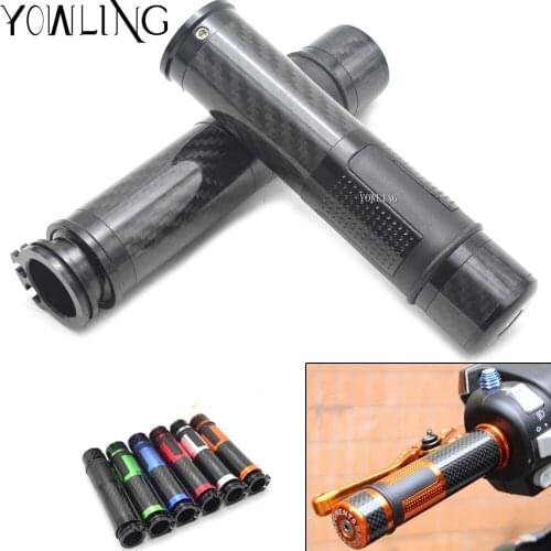 Motorcycle Handlebar Handle Bar Grips 22mm 7/8" For Suzuki Honda Yamaha kawasaki Benelli Ducati Custom Aluminum Carbon Fiber