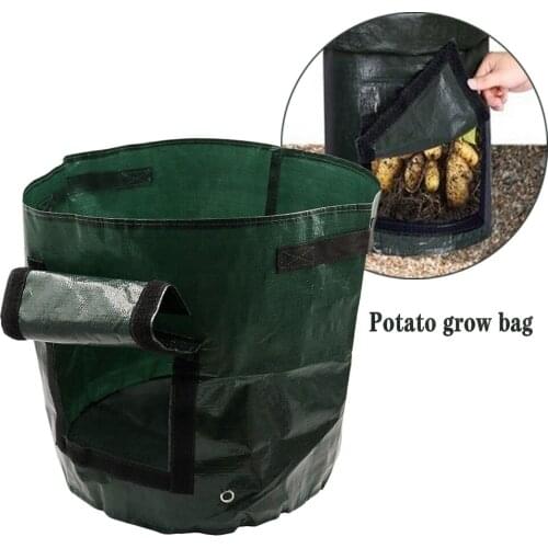 Garden Plant Potato Grow Bags Planter Container with Flap Sturdy Reusable