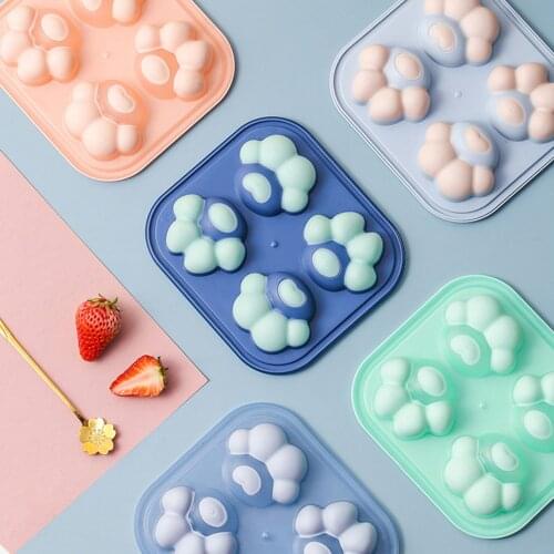 DIY ice making silicone mold cat claw shaped frozen ice tray chocolate mold for baking ice cubes to make candy cake pudding mold