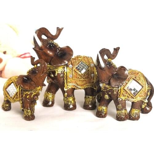 Lucky Feng Shui wood grain elephant statue sculpture wealth figurine gift Natural stone carving home decoration