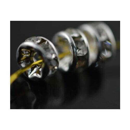 High Quality CZ Bead Set In Wheel Beads For Jewelry Spacer Beads 200 Pc/lot Free Shipping