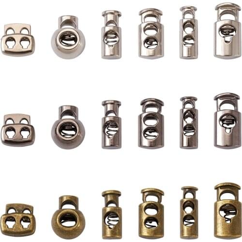 72Pcs Cord Lock Spring Clasp Stopper Alloy Spring Cord Locks Drawstring Toggle Spring Clasp Jewelry Making Clothing Accessories