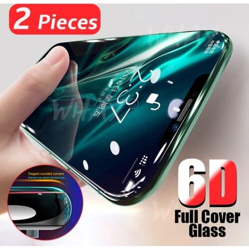 2Pieces Tempered Glass For Oppo Realme 6 7 X XT X2 Lite Realmi 7 Pro Q2 C3 Screen Protector Glass For Reno 2 2Z 3 4 SE 4Z Lite