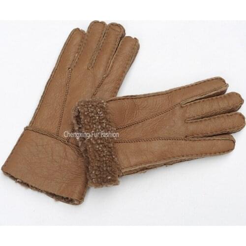 CX-A-31 Winter Genuine Sheep Leather Gloves for Women