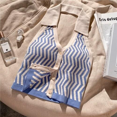 Off Shoulder Sexy Women Tanks Sleeveless Summer Kintting Vest Fashion Streetwear Striped Womens Tops Clothing Crop Top WPY3218