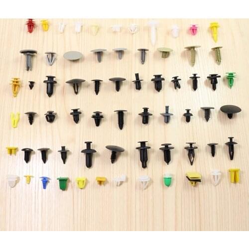 200pcs Color Random Plastic Rivets Car Fender Bumper Interior Panel Push Pin Clips Fastener