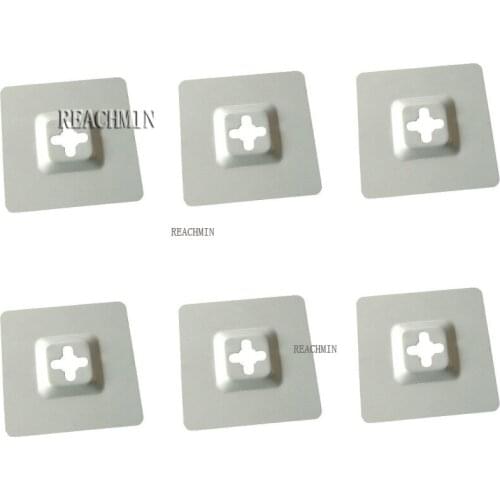 50Pcs/Lot Square Steel Frameless Glass Mirror Keyhole Sparrowtail Hanger Wall Hangers Hanging Clip Plate Gluing Sticking