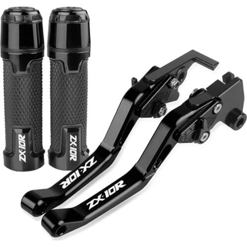 For KAWASAKI ZX10R 2004-2005 Motorcycle aluminum Accessories Handle Grips Handlebar Short Brake Clutch Lever ZX10R 2004-2005