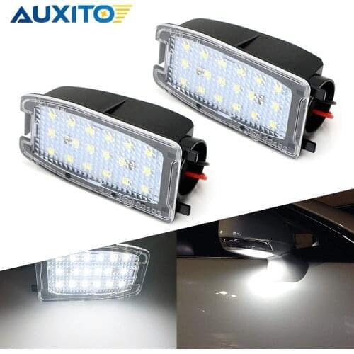AUXITO 2pcs Canbus LED Side Mirror Lights Puddle Lamp For Volvo S60 V70 XC70 Land Rover LR2 LR3 LR4 Rang Rover Sport 6000K White
