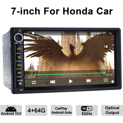 Joying 2 din Radio Android 10 Head Unit 7” Car Multimedia Player Automotive Sound Android Auto Wireless CarPlay 4G For Honda Car