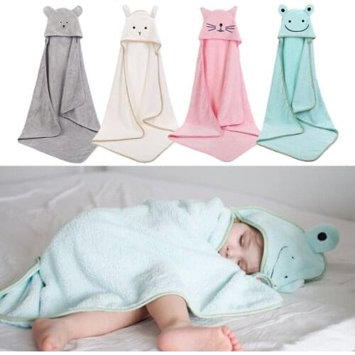 Newborn Baby Bath Towel Baby Towel Hooded Newborn Baby Blankets Newborn Velvet Swaddle Blanket Infant Towels Kids Beach Blanket