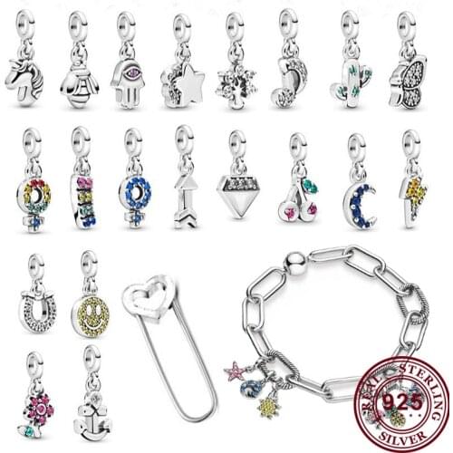 2020 New 925 Silver PAN Bracelet Me Series Round Head Chain Clasp Pin Tie Bracelet Fit Charm Women Jewelry